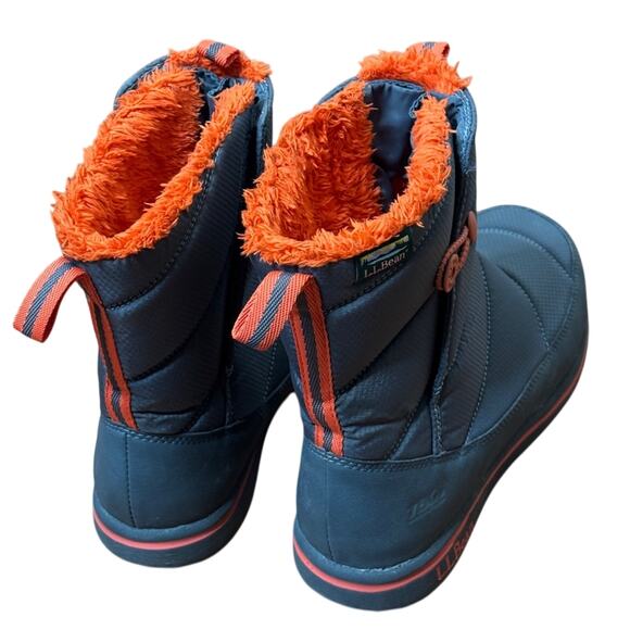L.L.Bean Kids Ultralight Winter Boot Gray/Orange Size 6 - Picture 3 of 6